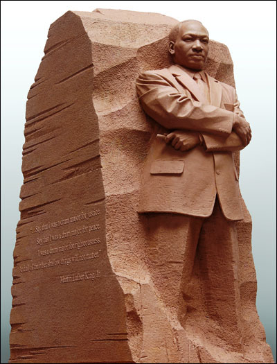 Side Profile of Sculpted Stone of Hope